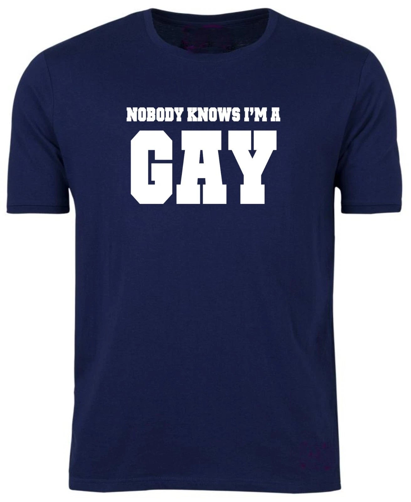 NOBODY KNOWS I'M A Gay T-shirt / Tee/ Joke / Gay / Birthday / BBQ / Xmas / S-XXL