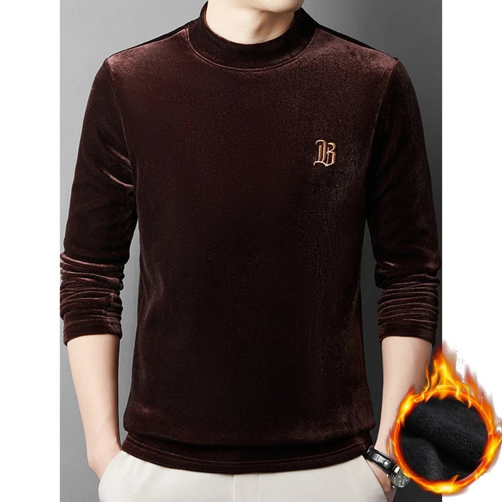 Mens Renaissance Victorian Style Long Sleeve Casual Tshirt Solid Color Top