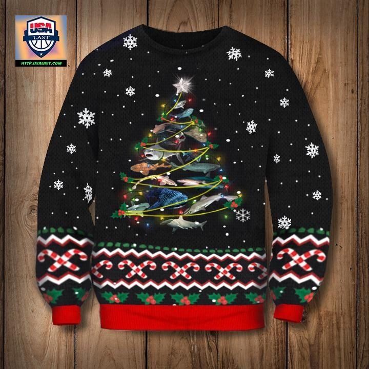 Shark Christmas Tree Sweater Ugly Christmas Sweater