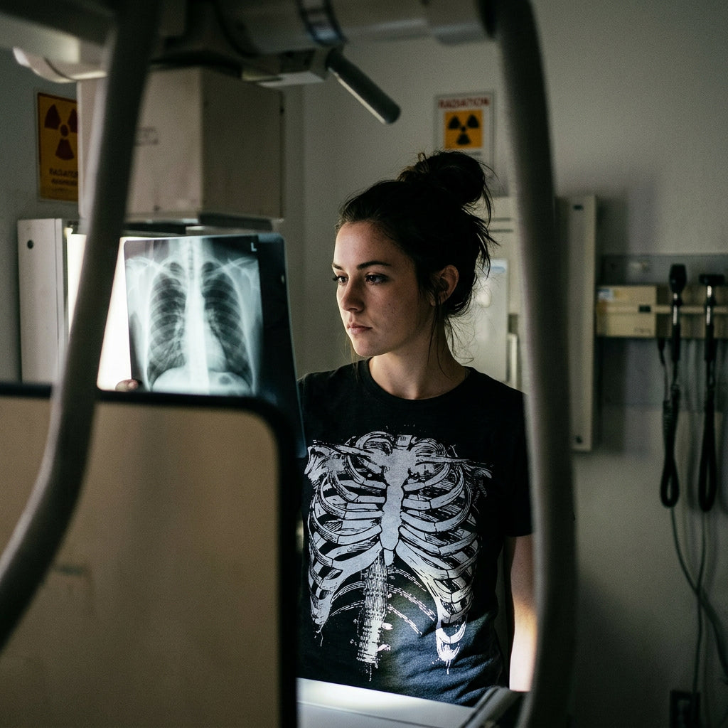 White Skeleton Rib Cage Women's T Shirt