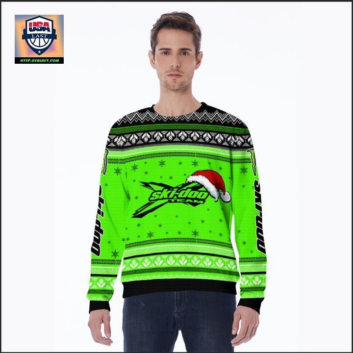Ski-doo Team Green 3D Ugly Christmas Sweater