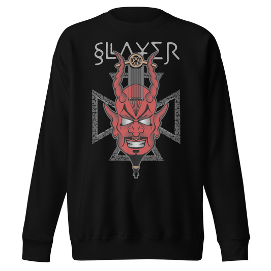 Slayer Devil's Horns Vintage Jumbo Print Sweatshirt