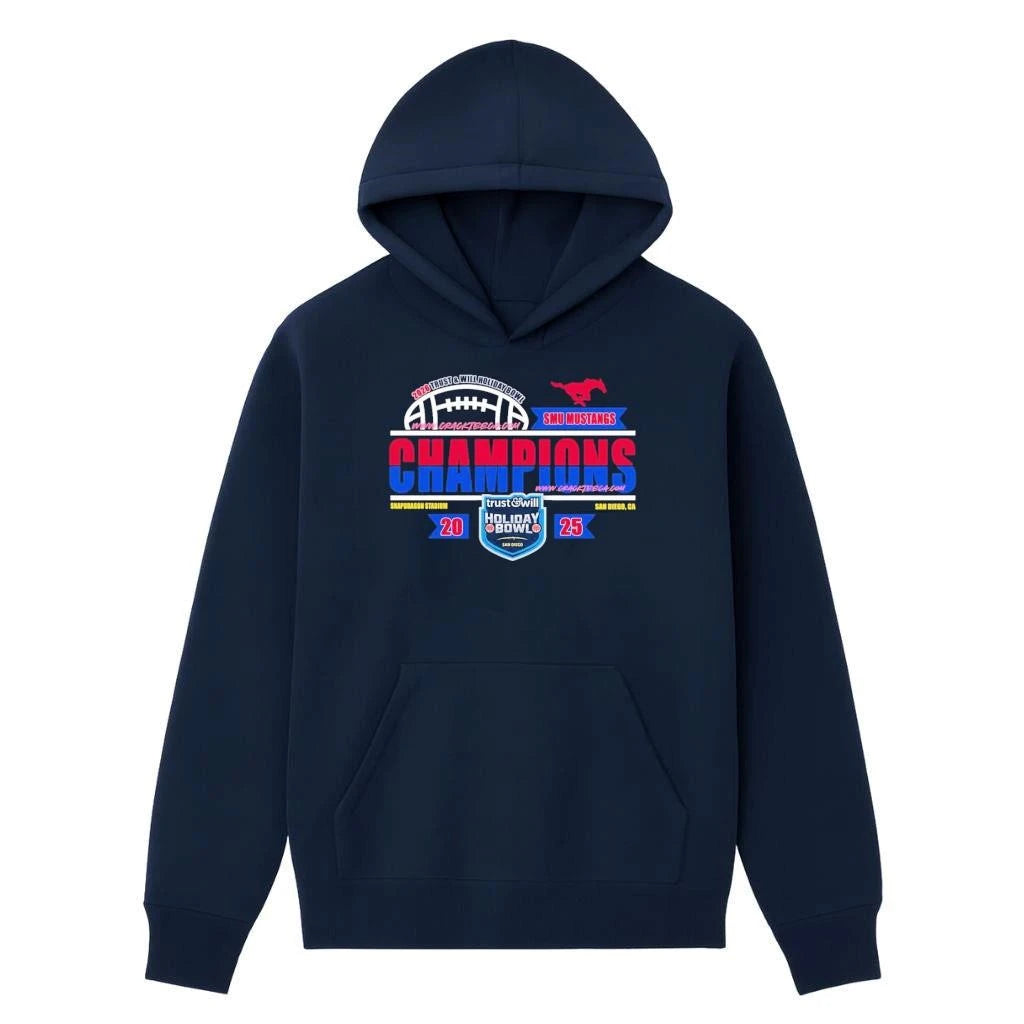 SMU Mustangs Football 2026 Trust &amp; Will Holiday Bowl Locker Room Shirt