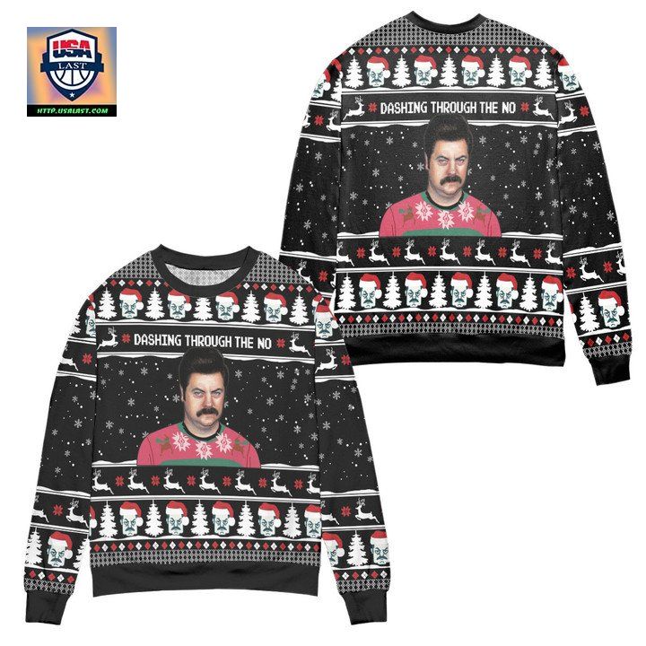 Sooshi Mango Dashing Through The No Ugly Christmas Sweater Black