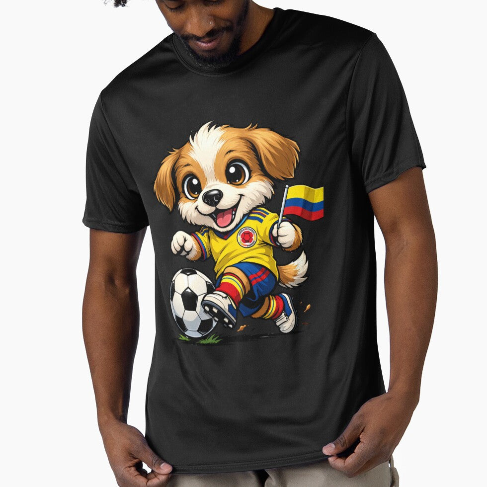 Adorable Colombian Soccer Dog Puppy Footballer by Tsugraf Designs