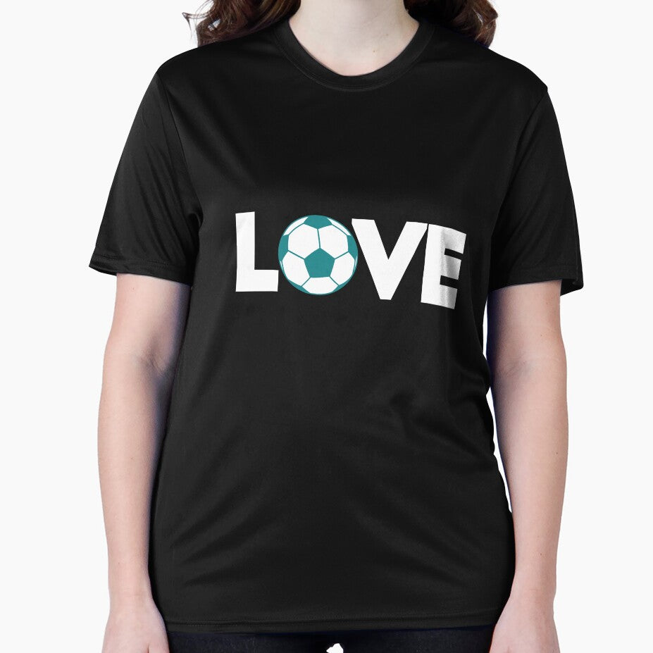I love Soccer with White text by FASHIONGALLERIA