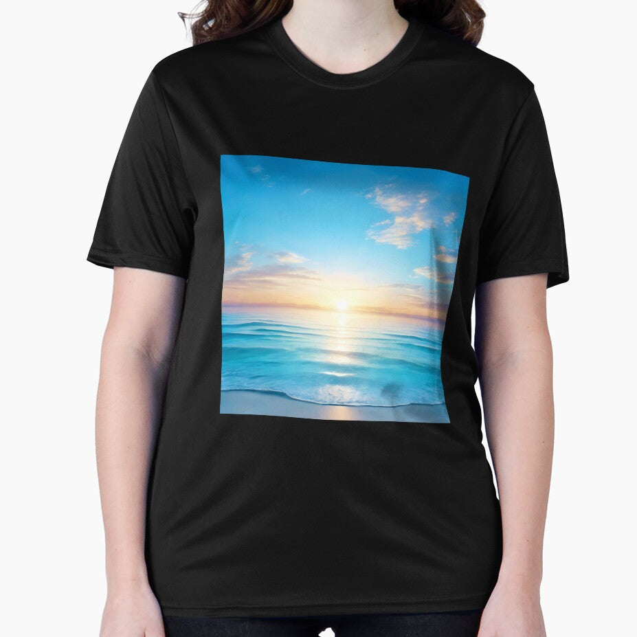 Clean and Blue Sky A Sunrise Over A Tranquil Ocean - 2 by TatStudio55