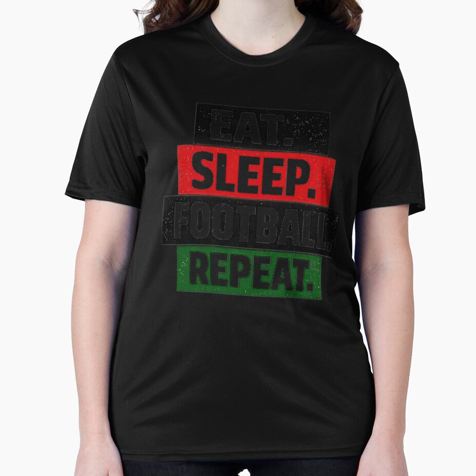 Eat Sleep  Football  Repeat -T-Shirt Design by MaafiaArtsThai