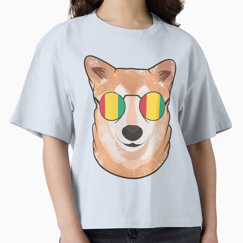 Vintage Patriotic Shiba Inu Guinean Flag by feether-store