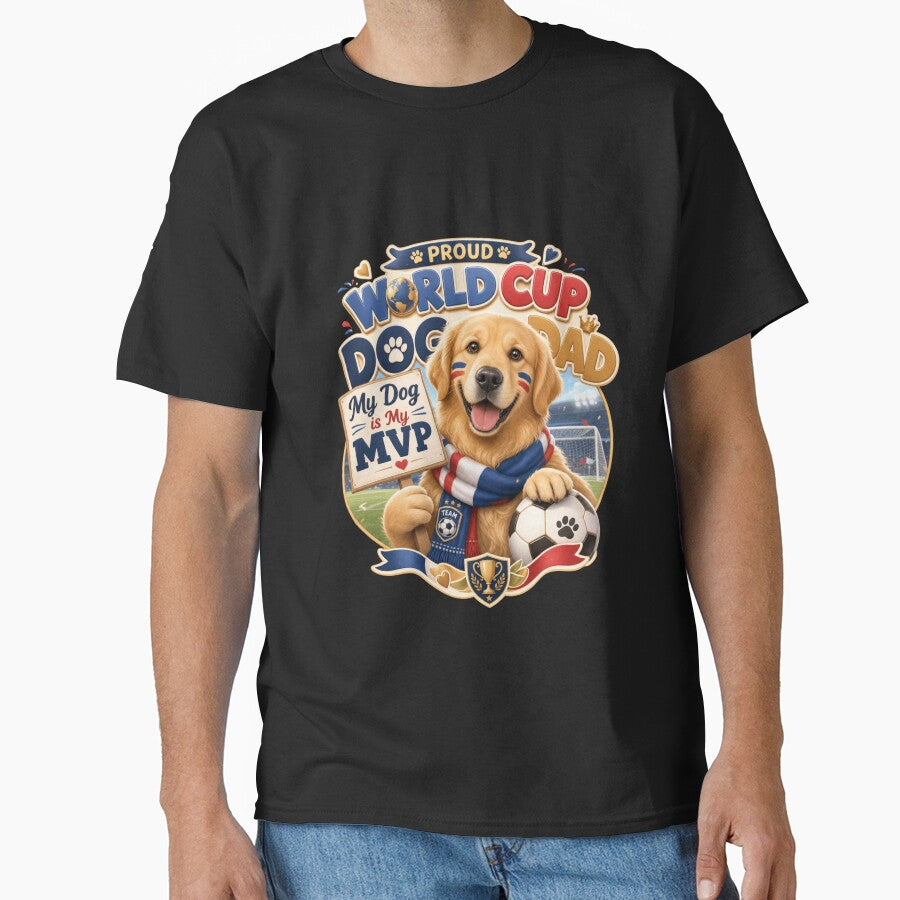 Proud World Cup Dog Dad Golden Retriever Kawaii Scarf by Ashley critters