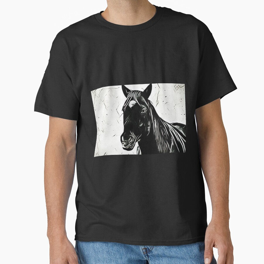 Black Horse on White by LisaMPierce1990