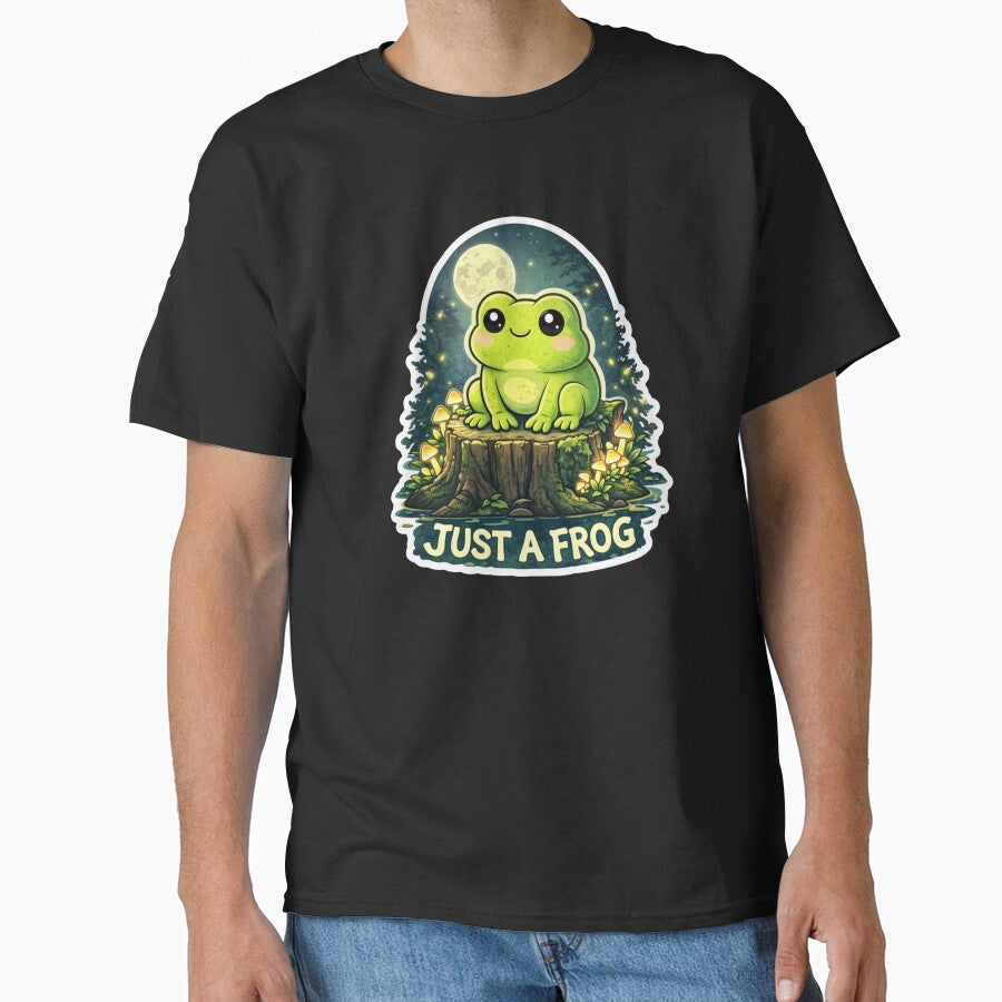 Just a Frog – Cute Forest Frog Aesthetic Sticker by BetcherStudio