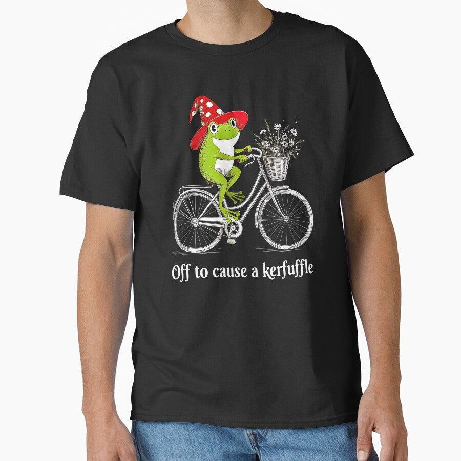 Off to Cause a Kerfuffle Frog, Funny Weirdcore Sayings, Meme by URGlden