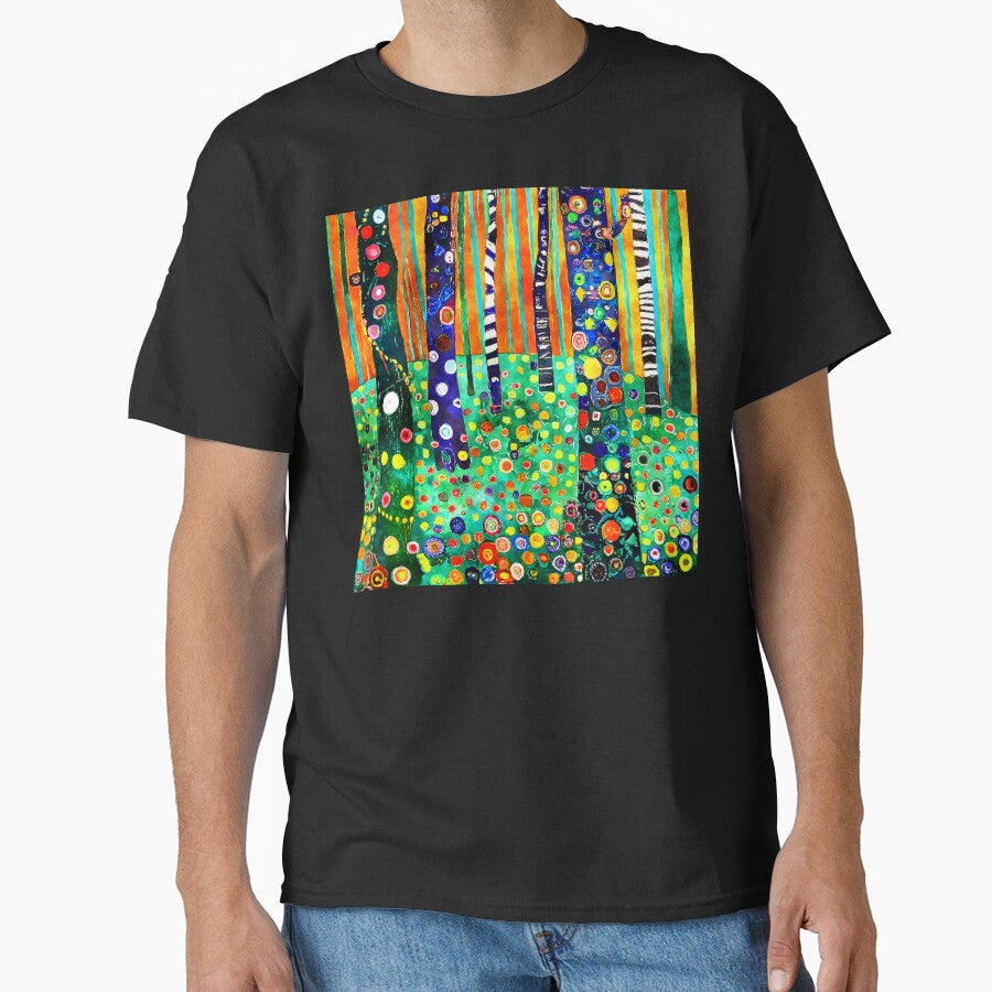 Funky Fantasy Forest Boldly Colorful Abstract Digital Art by DEC02