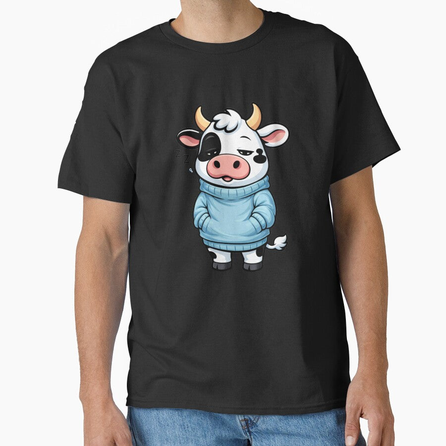 Sleepy Cozy Cow – Cute Lazy Weekend Cow Cartoon | Chill Lifestyle Design by ColorSplash123