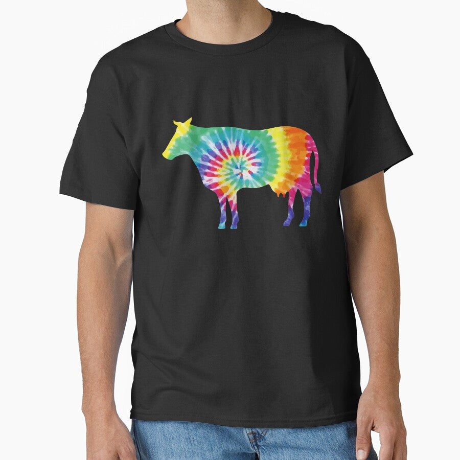Colorful Tie Dye Cow by LittleShop79