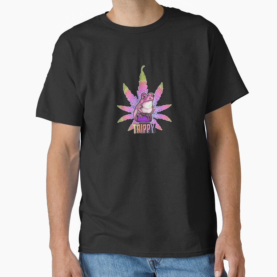 Weed frog on a grinder in pink and rainbow by iduzarts
