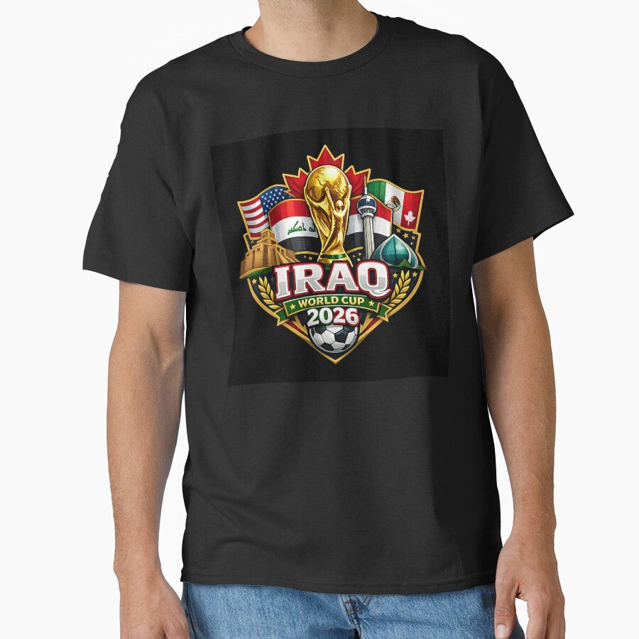 Proud Iraq Football Supporter Green White Black Design by osephfarley4
