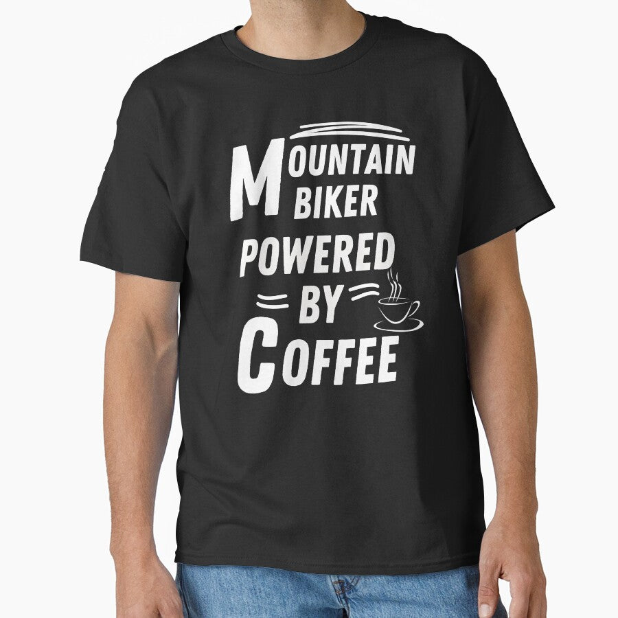 Mountain biker powered by coffee by annoying-shirts