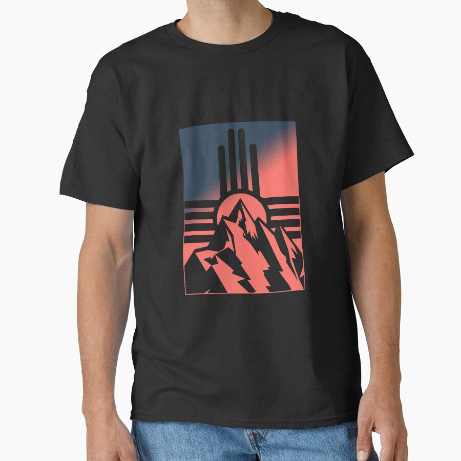 New Mexico State Zia Symbol Mountains by BundlerVq
