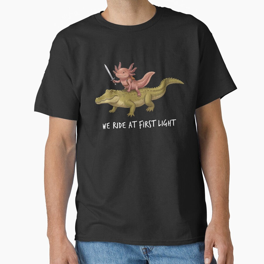 We Ride at First Light Funny Axolotl Crocodile Animal Lover by TerryConnells