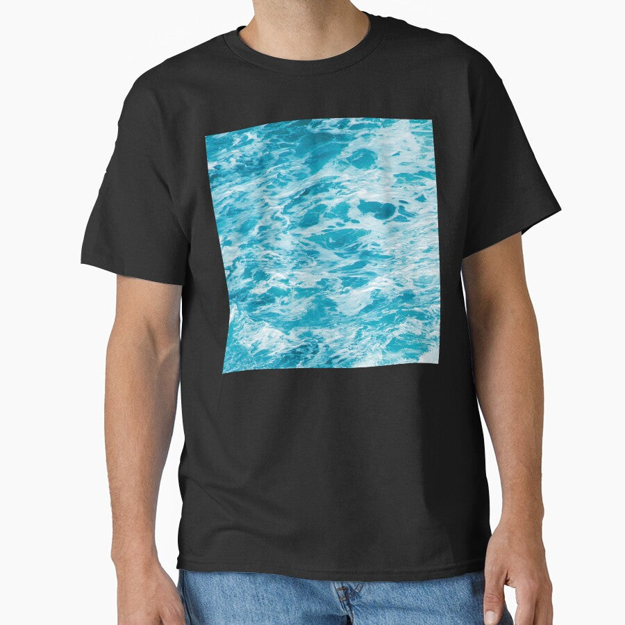Luxurious Aqua Blue Foamy Ocean Waves Art Photo by DEC02