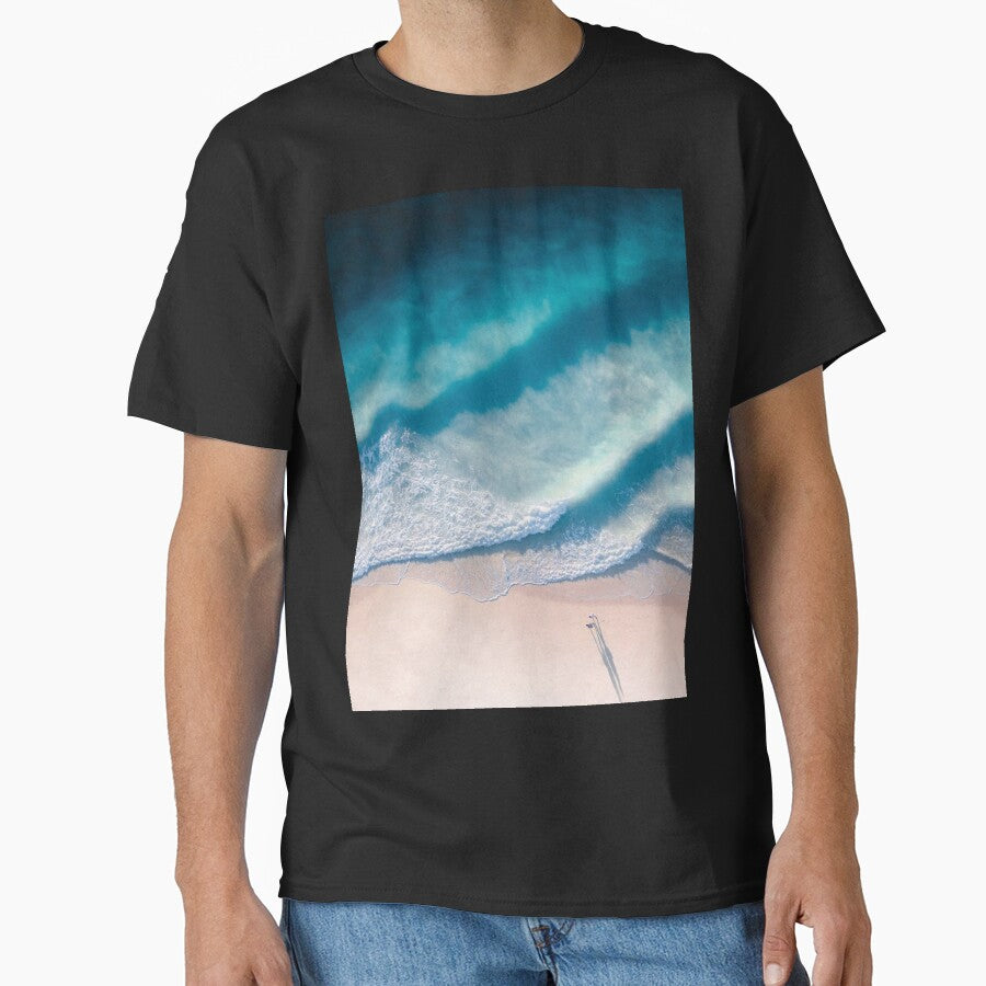 BEACH ARRIAL VIEW - BLUE OCEAN WAVES by 8G