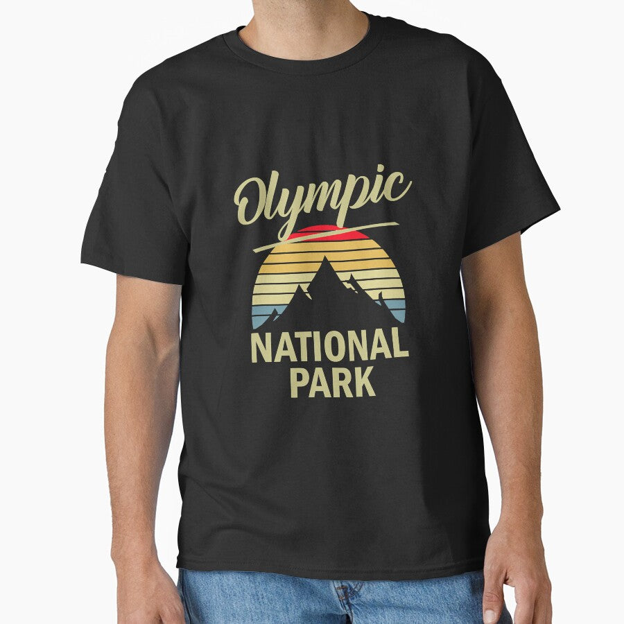 Vintage Olympic National Park Mountain by SkyCloudBlue