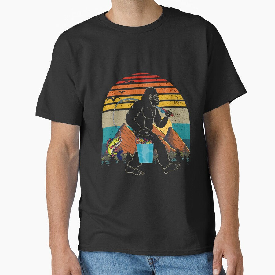 Vintage Bigfoot Fishing Night by YesterDayCheck