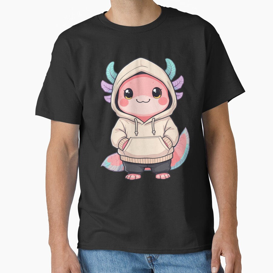 Super Cute Hoodie Axolotl – Adorable Cool Streetwear Illustration by ColorSplash123