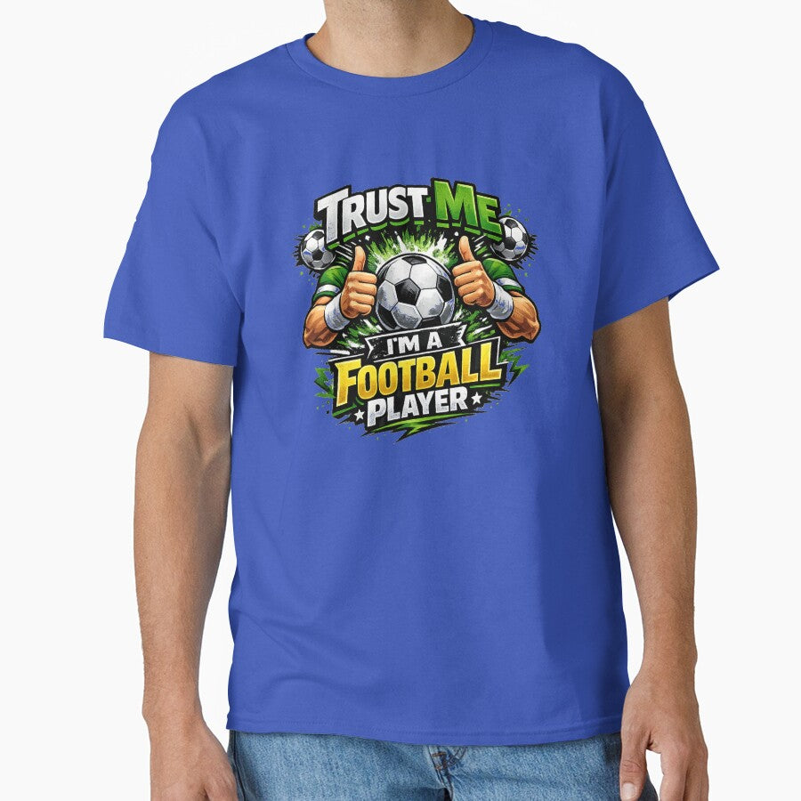 Trust Me I'm a Football Player | Soccer Ball Thumbs Up Design by DNHZstore