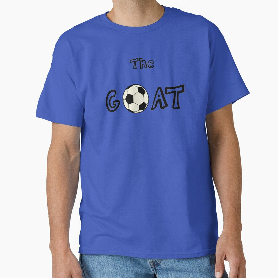 Soccer GOAT Graphic T-Shirt, Greatest of All Time Football Fan Tee, Retro Minimalist Soccer Jersey Shirt, Unique Gift for Football Lovers by KiitosLtd