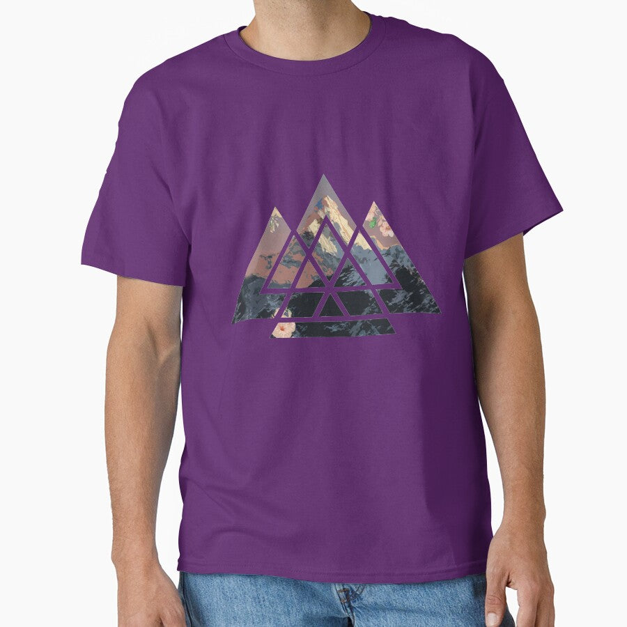 Mountain landscape inside triangle shapes by Floomart