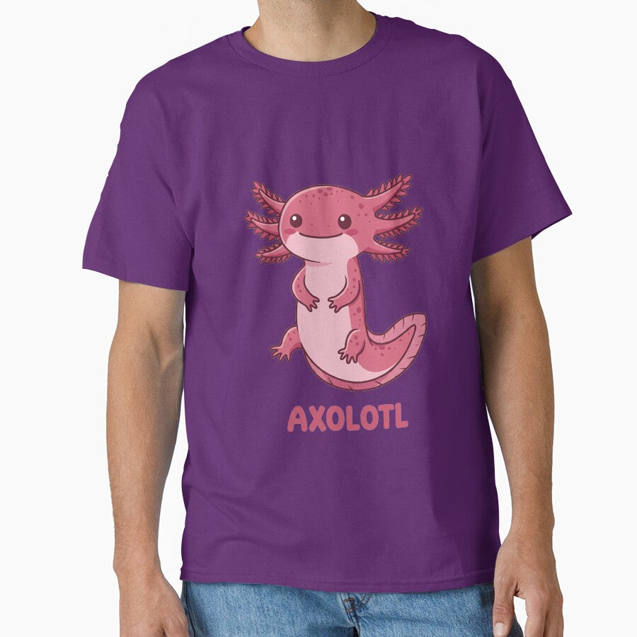 Cute Pink Axolotl Illustration with Kawaii Style by MitoDesigns