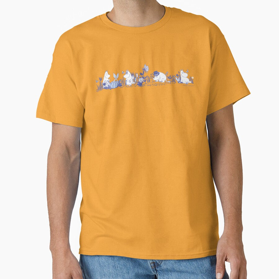 Moomin Moomintroll And Co In Nature Blue Print by MoominStore