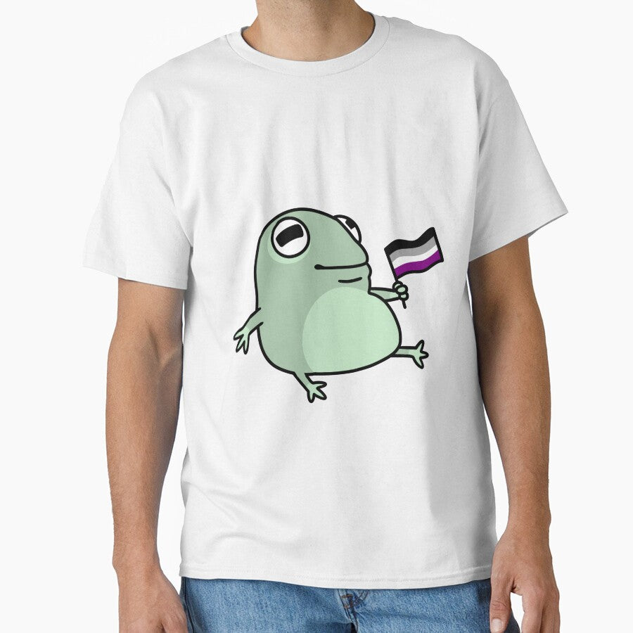 Frog with Asexual Flag [OLD] by spadesir