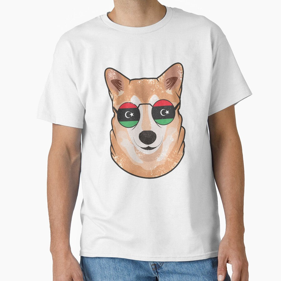 Vintage Patriotic Shiba Inu Libyan Flag by feether-store