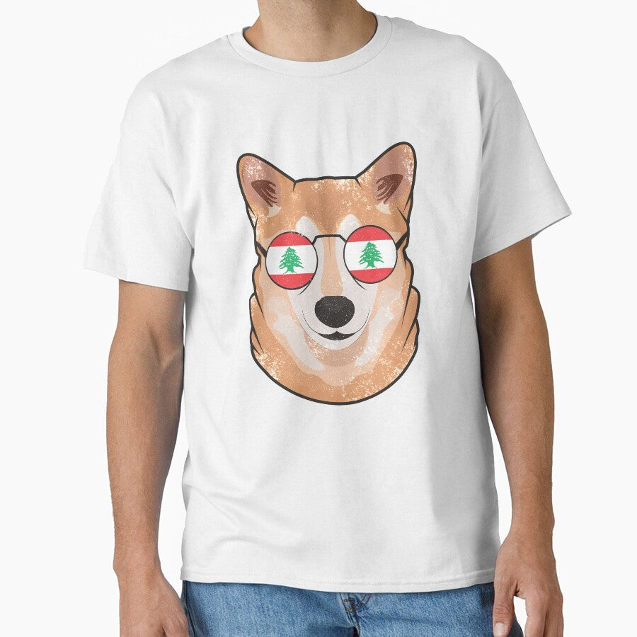 Vintage Patriotic Shiba Inu Lebanese Flag by feether-store