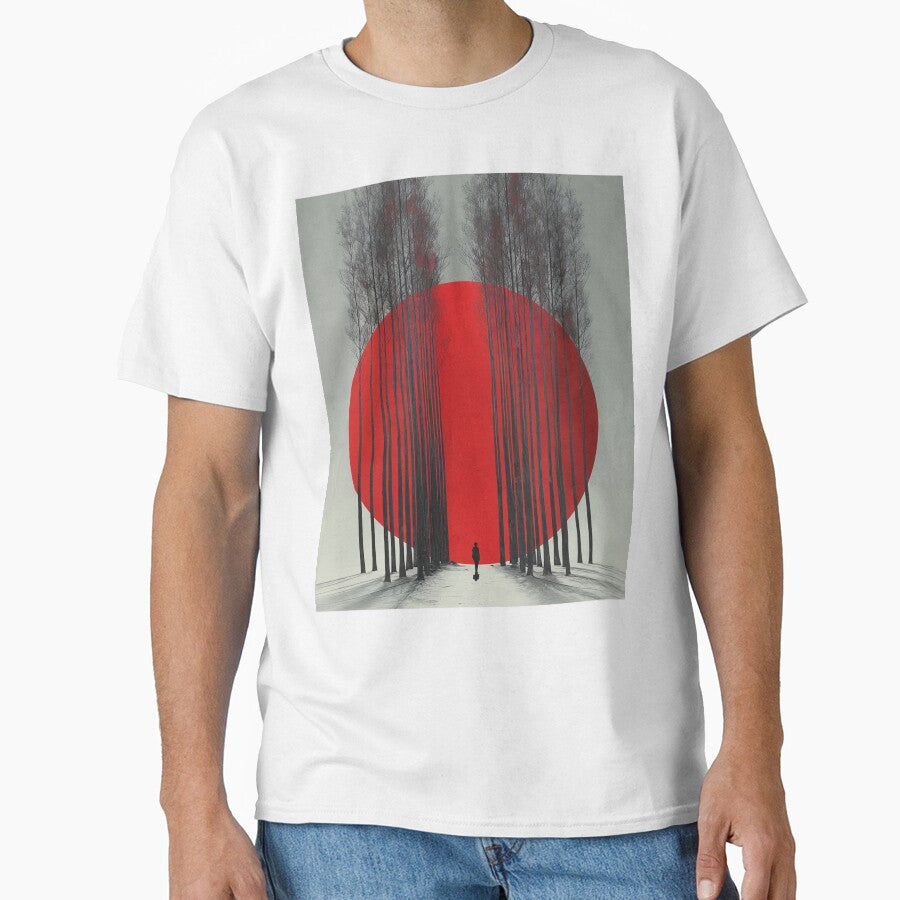 Minimal Japanese Forest Sunset Art by MeadowArt7