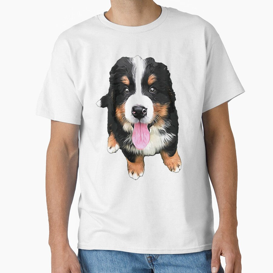 Bernese Mountain Dog Cute Puppy Dog by Elarex