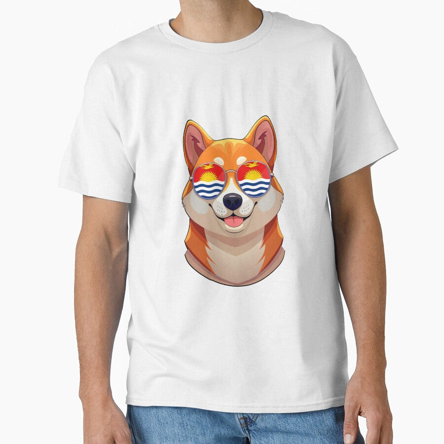 Vintage Patriotic Shiba Inu Ikiribati Flag by DreamBrushy