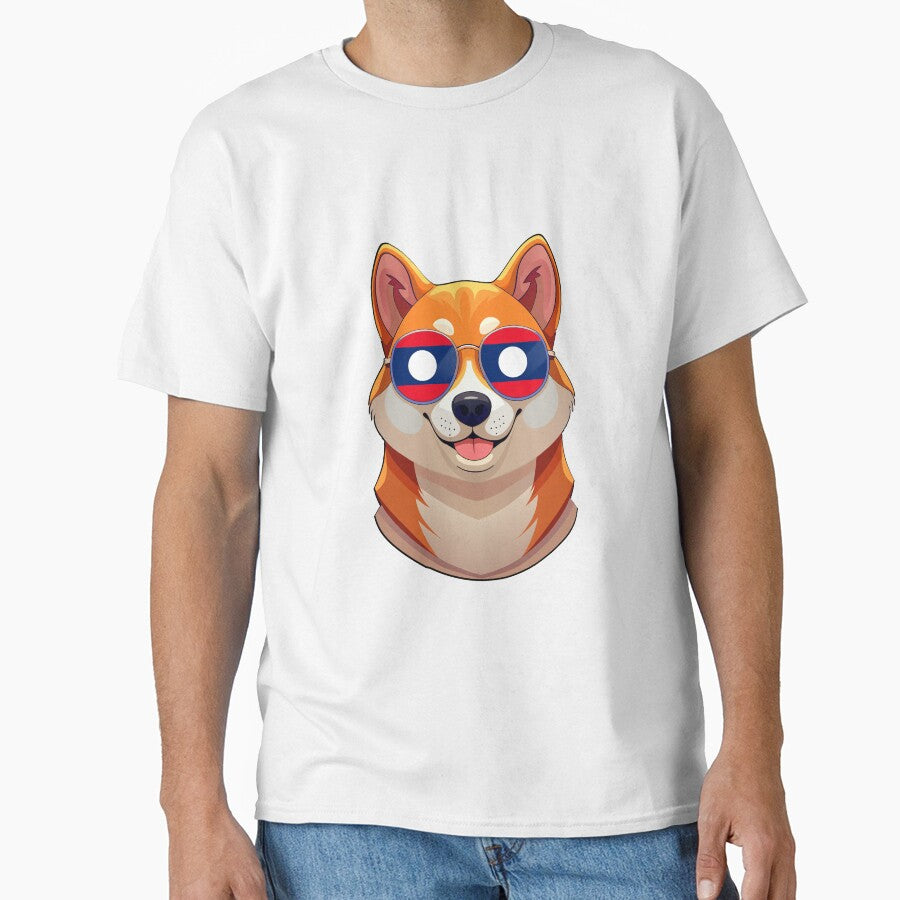 Patriotic Shiba Inu Lao Flag by DreamBrushy