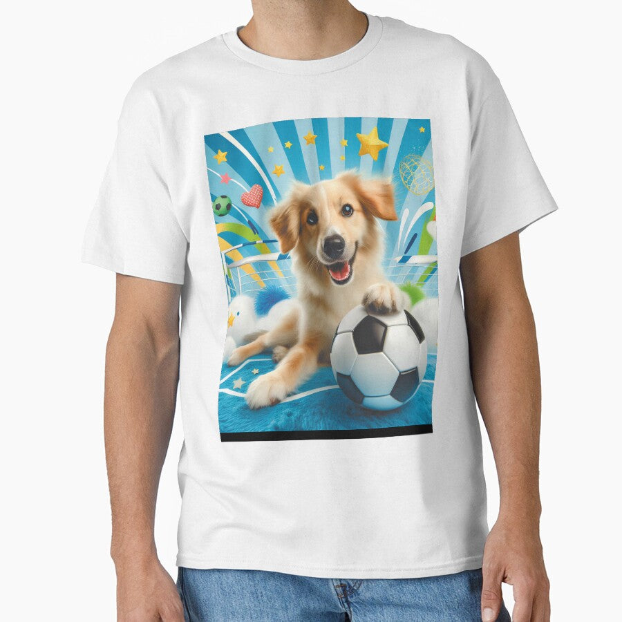 Funny Animals Playing Soccer Football Team, Kids Sports Animal Lover Giftdog soccer player 2 by E.D.CH designs.
