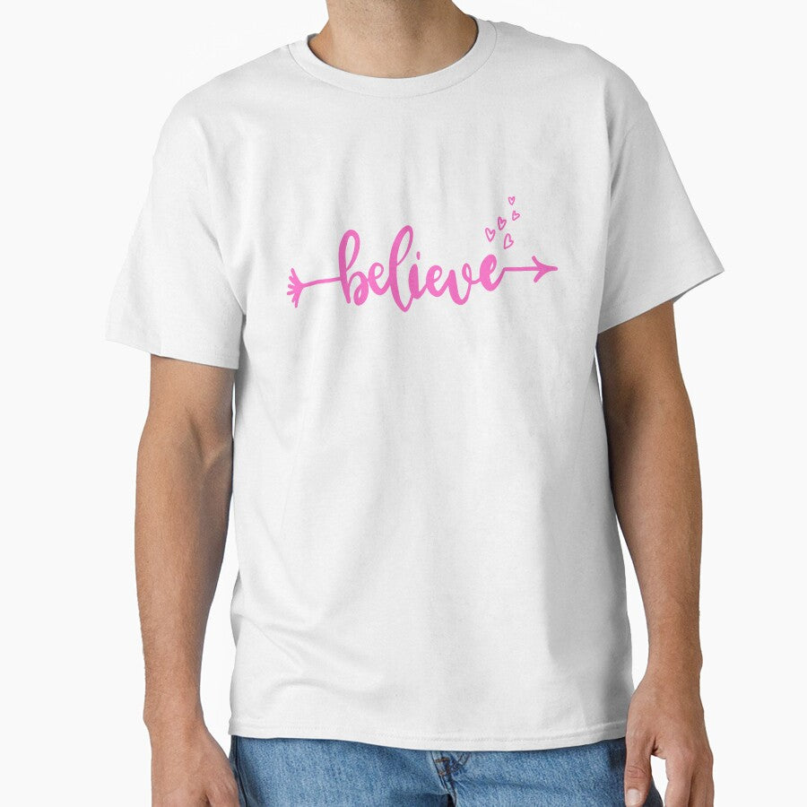 Christian Faith in Christ Quote Christmas Saying Believe T-Shirt by bvdesignart