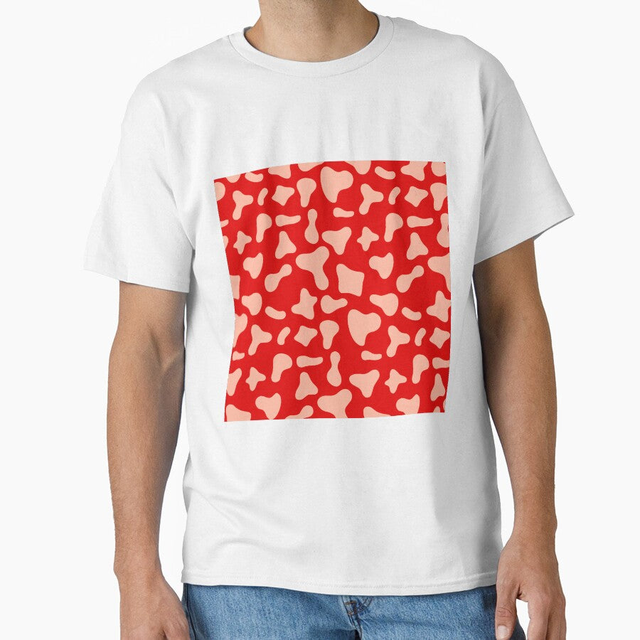 Pink Cow Pattern on Red Cow | Holstein Cow Pattern by Cow-Print-Stuff