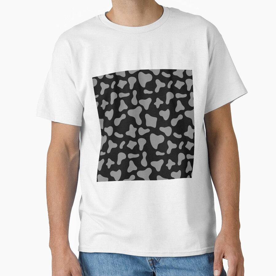 Grey Cow Pattern on Black Cow | Holstein Cow Pattern by Cow-Print-Stuff