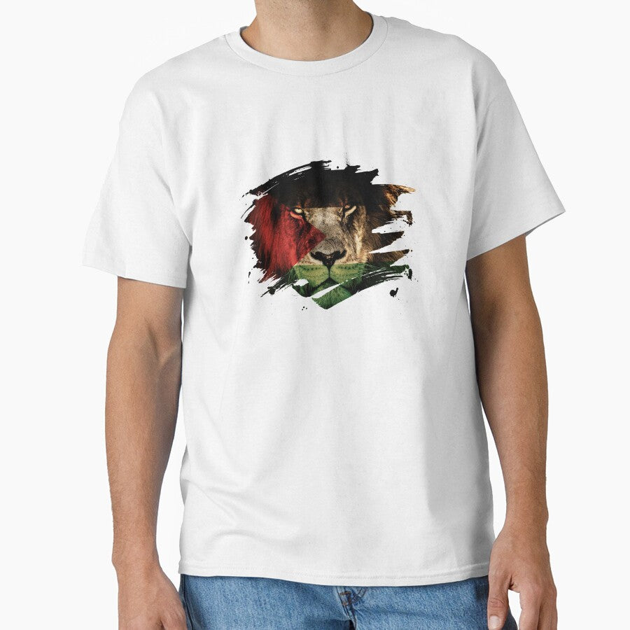 Palestine Lion Flag Paint Splatter by ockshirts
