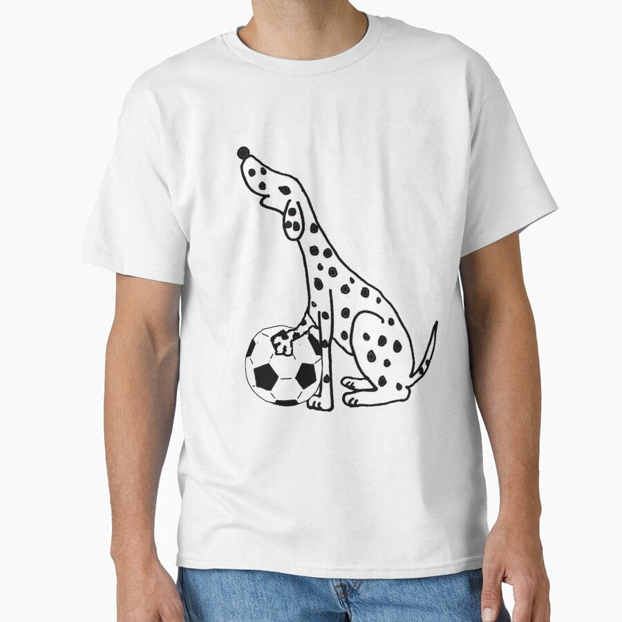 Funny Dalmatian Dog Playing Soccer Cartoon by Nature's Fancy