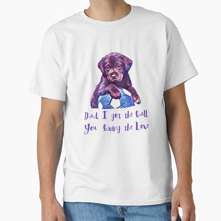 Funny Dog Dad Soccer Shirt Puppy Lover Gift by clawswithpaws