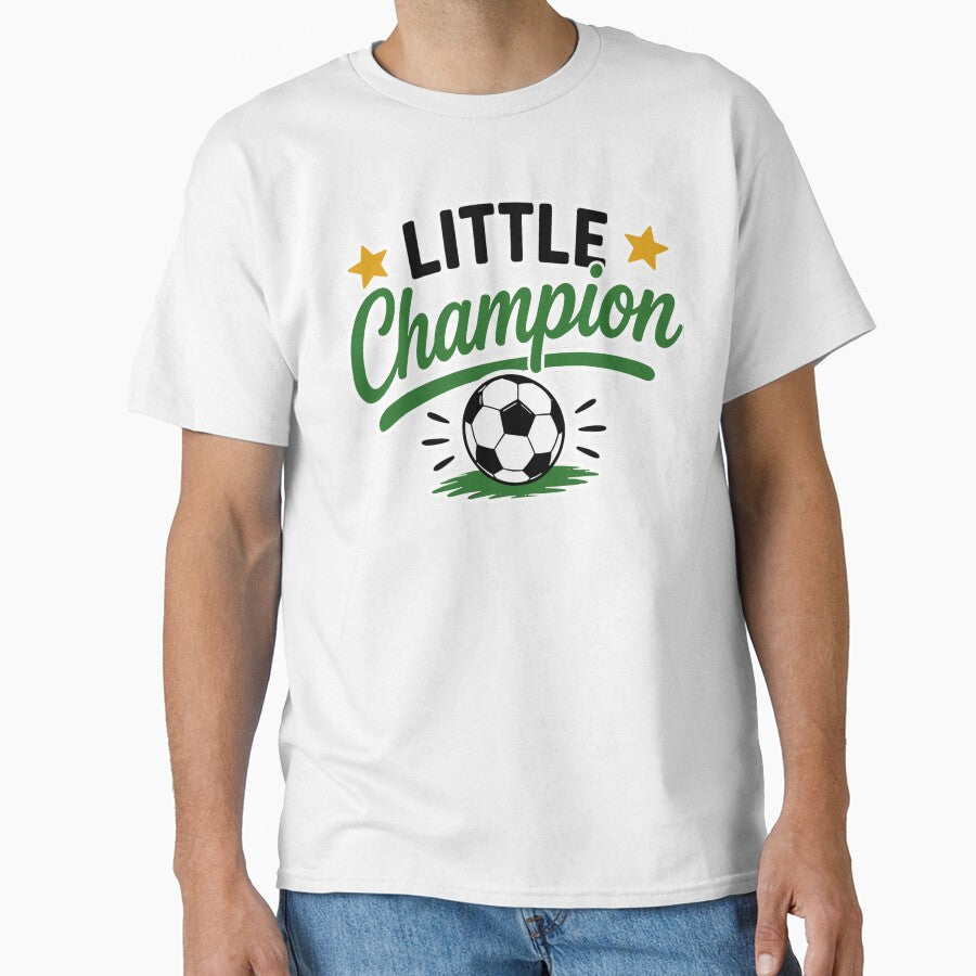 Little Champion – Kids Soccer Winner Design by Gift Phrase Studio